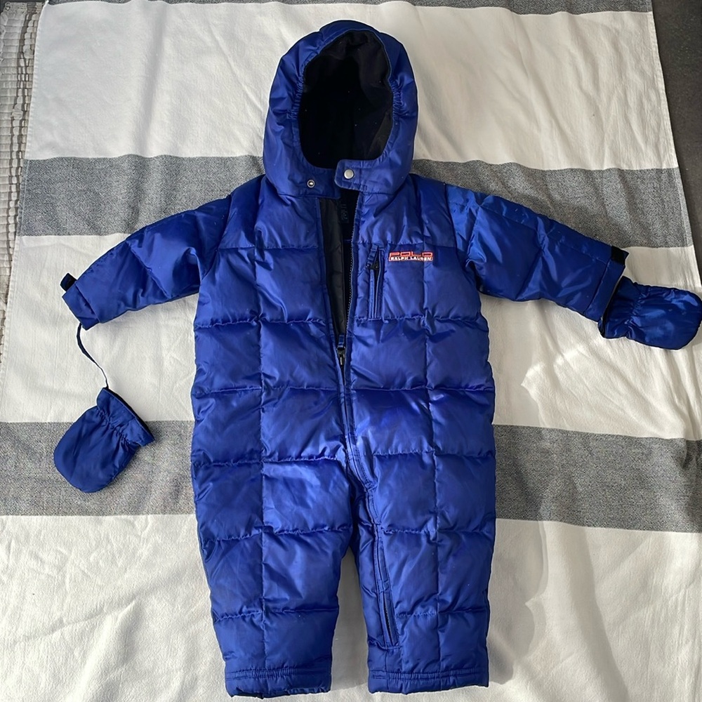 Polo Ralph Lauren winter one piece. Down filled, fleece lined.Water resistant.